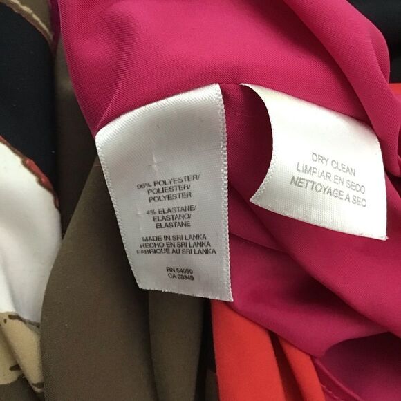 ANNE Klein sheath dress sleeveless pink black white office wear size 4 - Picture 6 of 12